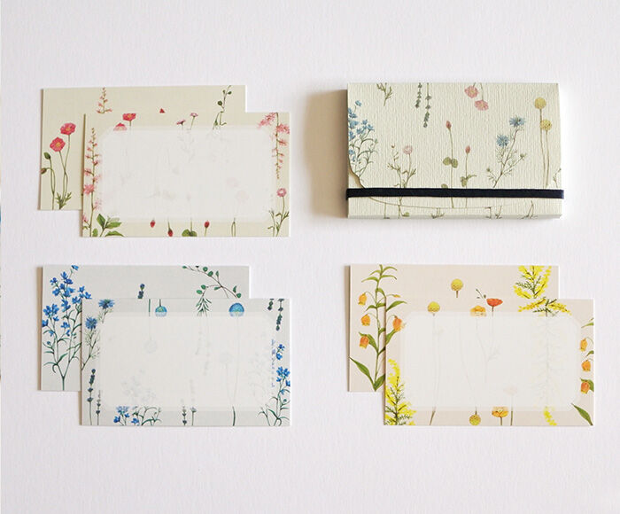 mocolier / Message Card Box -Three colored flowers