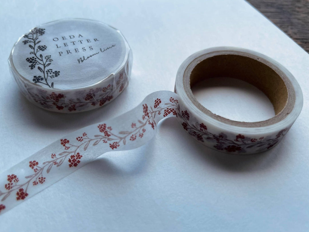 OEDA LETTERPRESS / Washi tape (Bloom line) Black/Red/Blue black/Yellow