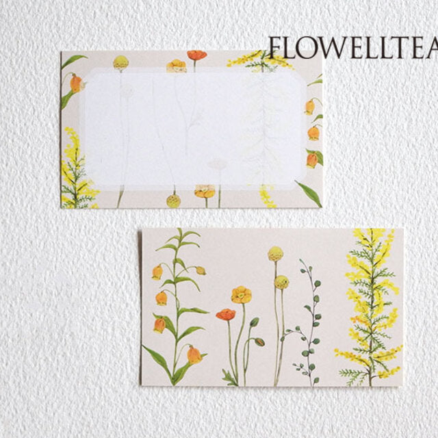 mocolier / Message Cards -Yellow flowers