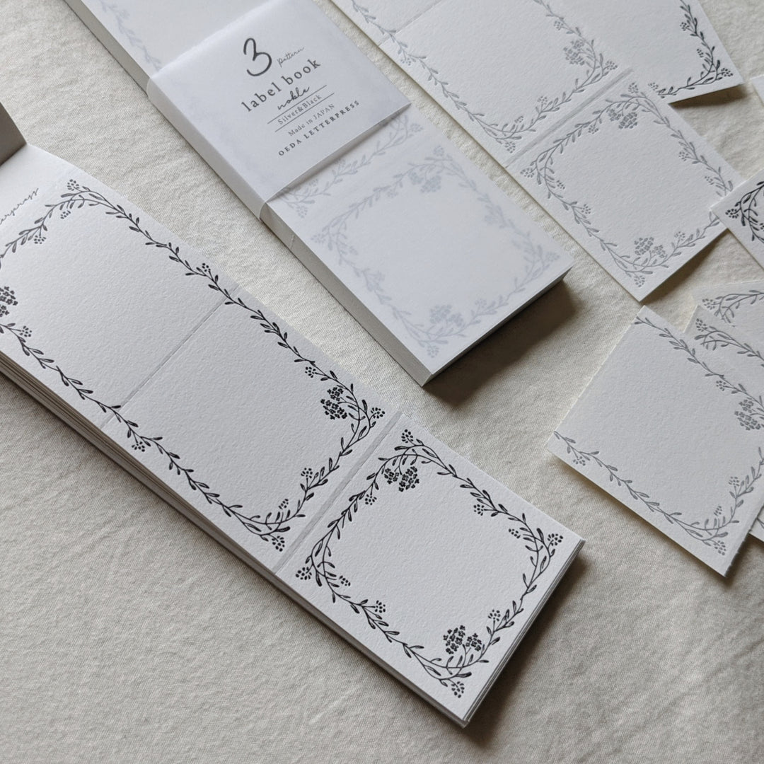 3pattern label book Noble -Silver&Black