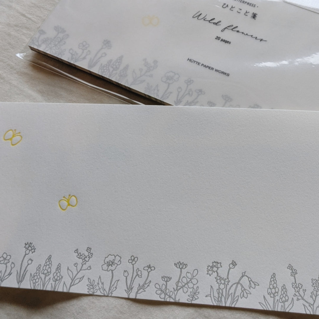 Letterpress Letter Pad -wild flowers
