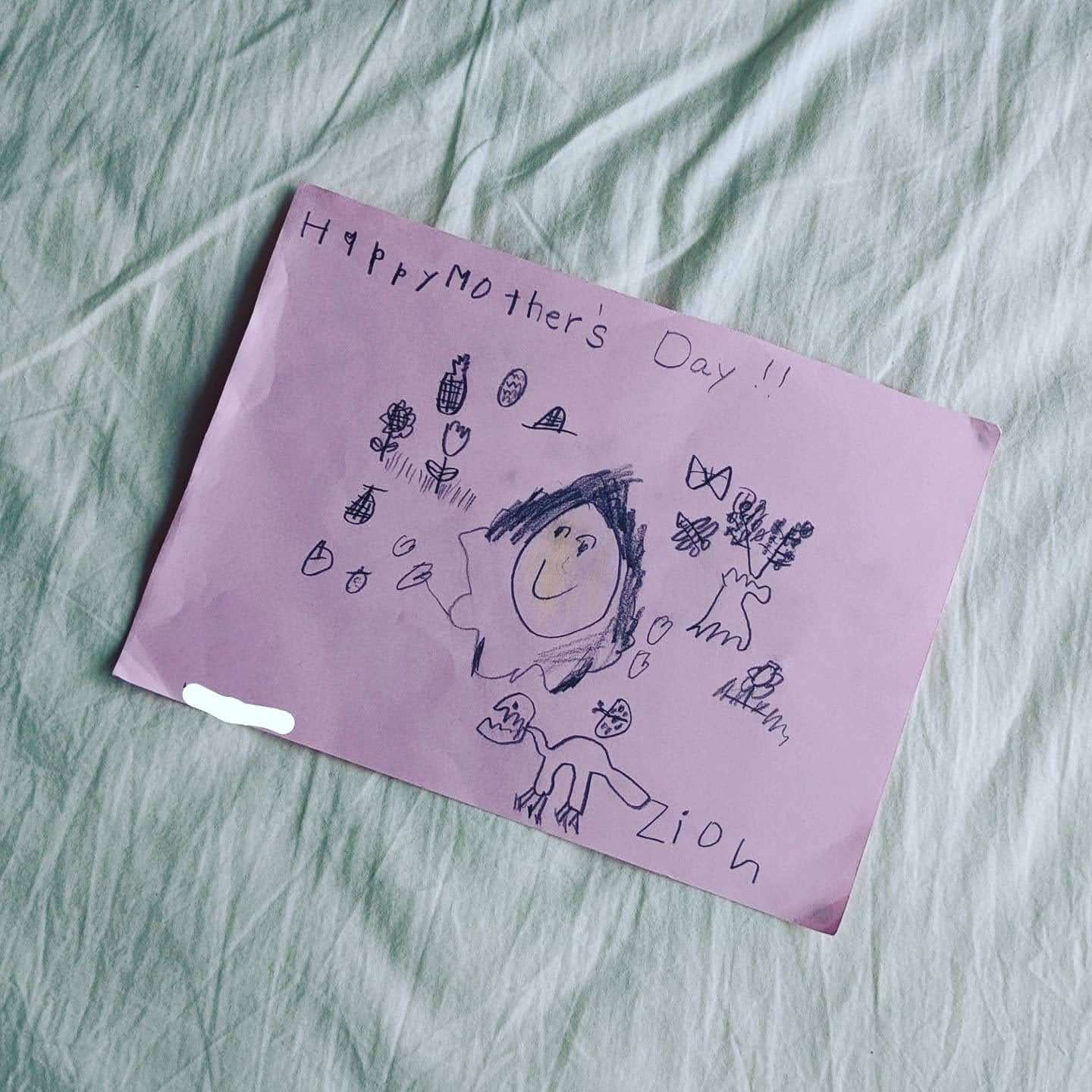 The letter from my son on Mother's Day.