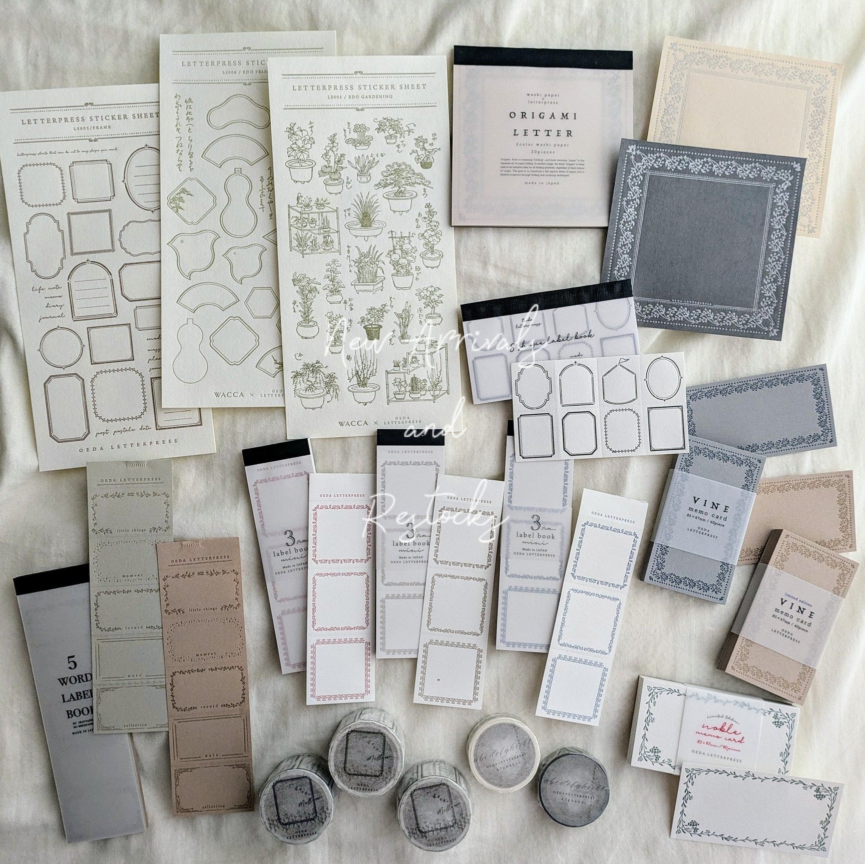 New arrivals and Restocks from OEDA LETTERPRESS♡