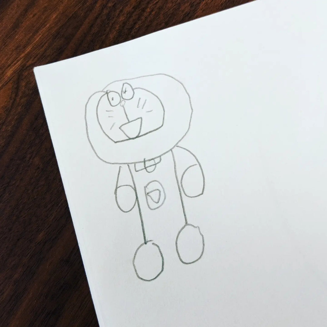 My son was writing Doraemon♡