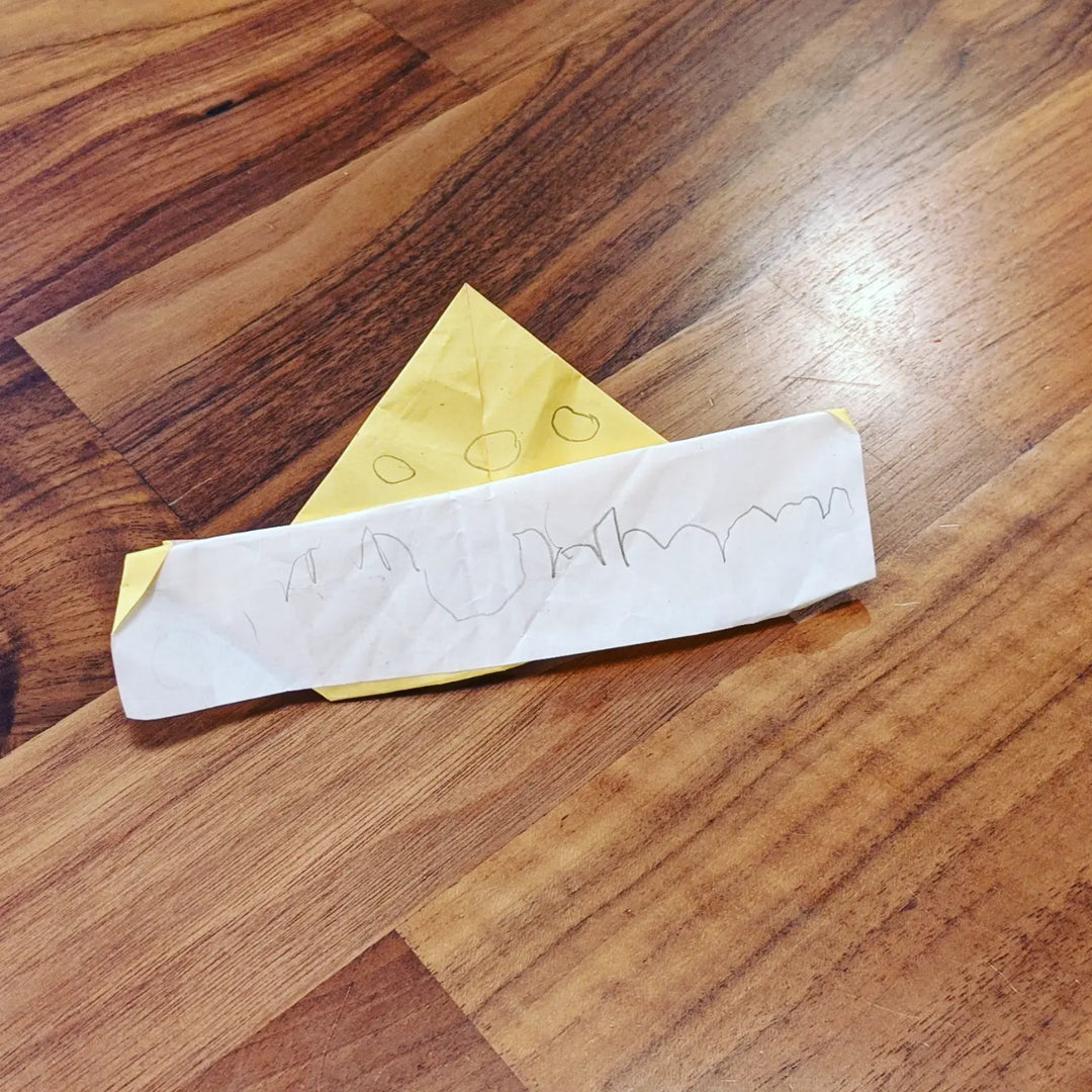 My daughter's origami project "boat"