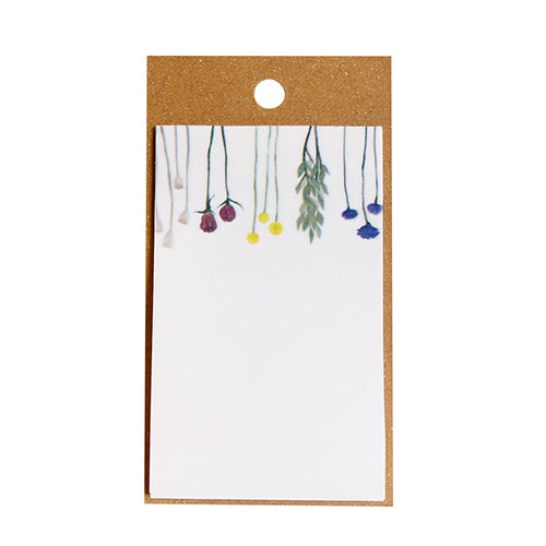 Pale transparent sticky note -dried flowers Rectangle B K-AWAD-1-02