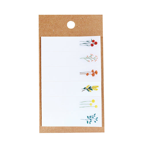 Pale transparent sticky note -dried flowers Marker-A K-AWAD-1-05