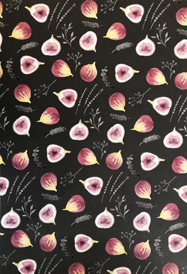 REGARO PAPIRO / Wrapping Paper -Fig /black [5 sheets]