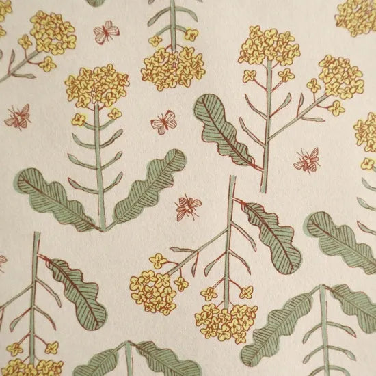 REGARO PAPIRO / Wrapping Paper -Rape blossoms /Beige [5 sheets]