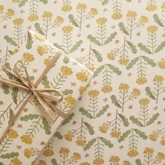 REGARO PAPIRO / Wrapping Paper -Rape blossoms /Beige [5 sheets]