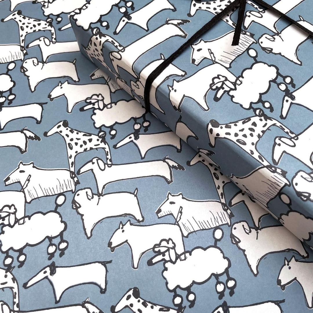 REGARO PAPIRO / Wrapping Paper -Bowwow! /Blue [5 sheets]