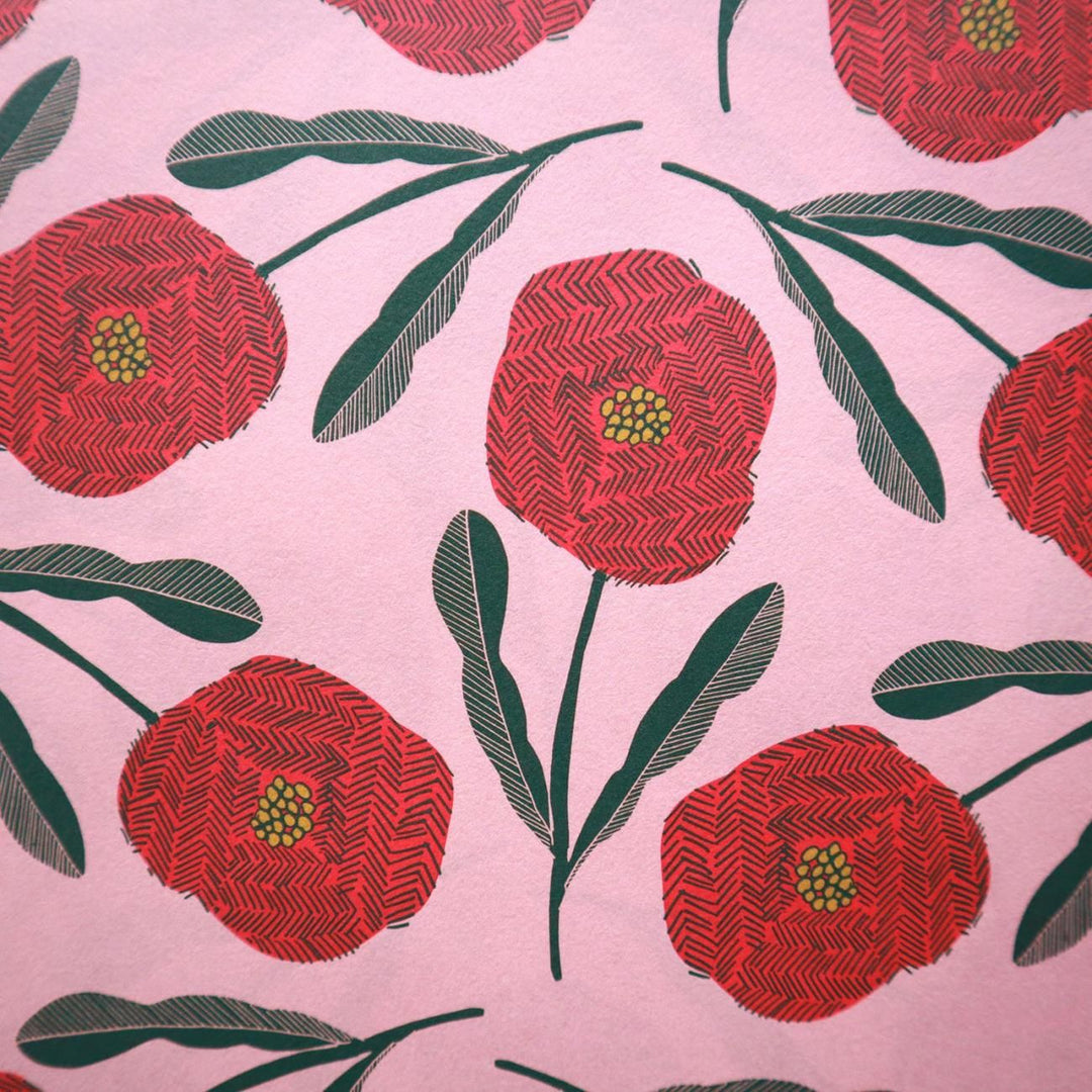 REGARO PAPIRO / Wrapping Paper -BLOOM /Red x Pink [5 sheets]