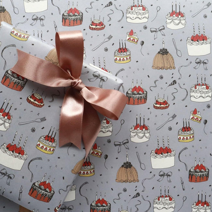 REGARO PAPIRO / Wrapping Paper -12th Anniversary Birthday Pattern [5 sheets]