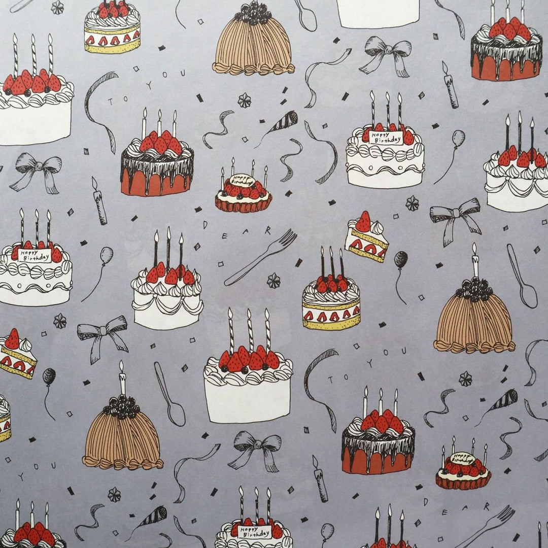 REGARO PAPIRO / Wrapping Paper -12th Anniversary Birthday Pattern [5 sheets]