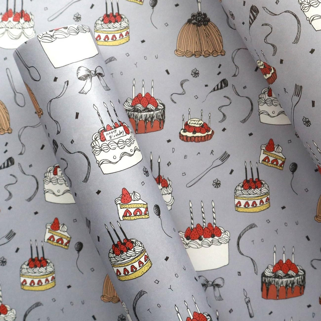 REGARO PAPIRO / Wrapping Paper -12th Anniversary Birthday Pattern [5 sheets]