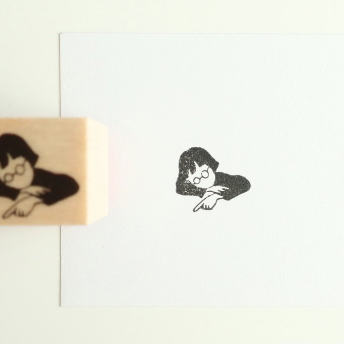 MA7stamp / Rubber Stamp -Fumiko fidgeting