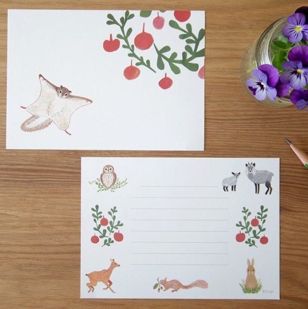 4legs / Mini letter paper <Flying squirrel /35 sheets>