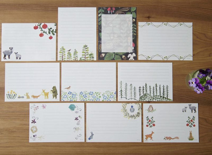4legs / Mini letter paper<set-A, 10 types x 4 sheets each>
