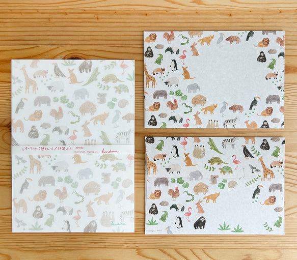 mariya arai / Letter Writing Set -Zoo