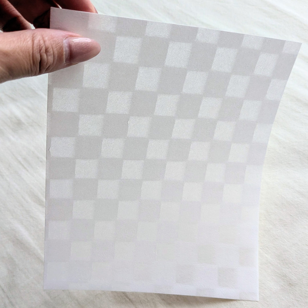 Tsujitoku / Japanese Kaishi Paper (Watermarked) -Ichimatsu Checkered Pattern
