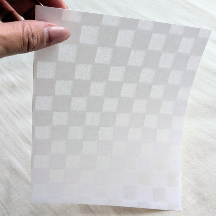 Tsujitoku / Japanese Kaishi Paper (Watermarked) -Ichimatsu Checkered Pattern