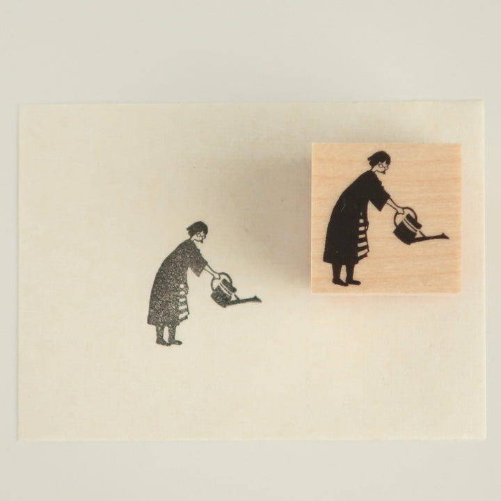 MA7stamp / Rubber Stamp -Fumiko, the gardener
