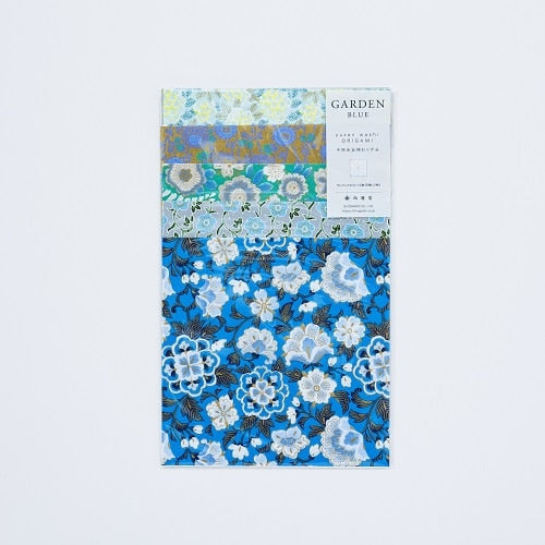 SHOGADO / Patterned Washi Paper (Origami) -GARDEN BLUE 29239