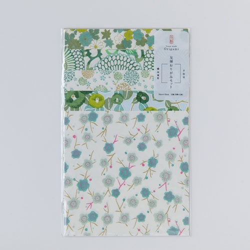 SHOGADO / Patterned Washi Paper (Origami) -Green 29243