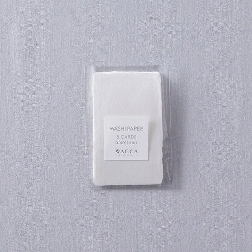 WACCA Handmade deckle edged washi paper card /WHITE BU12 – PAPER SHOP JAPAN