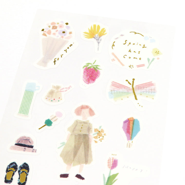 Miki Tamura / Masking Sticker -Spring [gold foil]