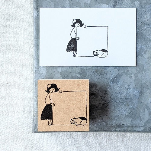 Cotori Cotori / Rubber stamp -Cats and Girls (A-1)