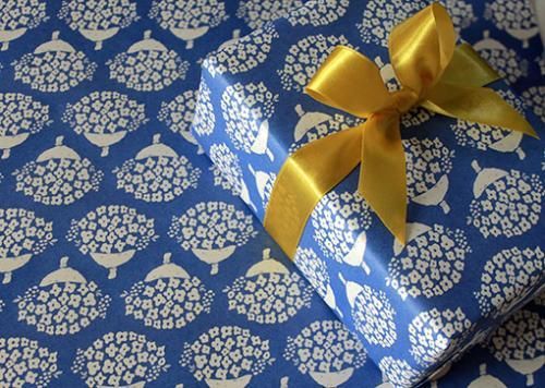 REGARO PAPIRO / Wrapping Paper -Bouquet /Navy[5 sheets]