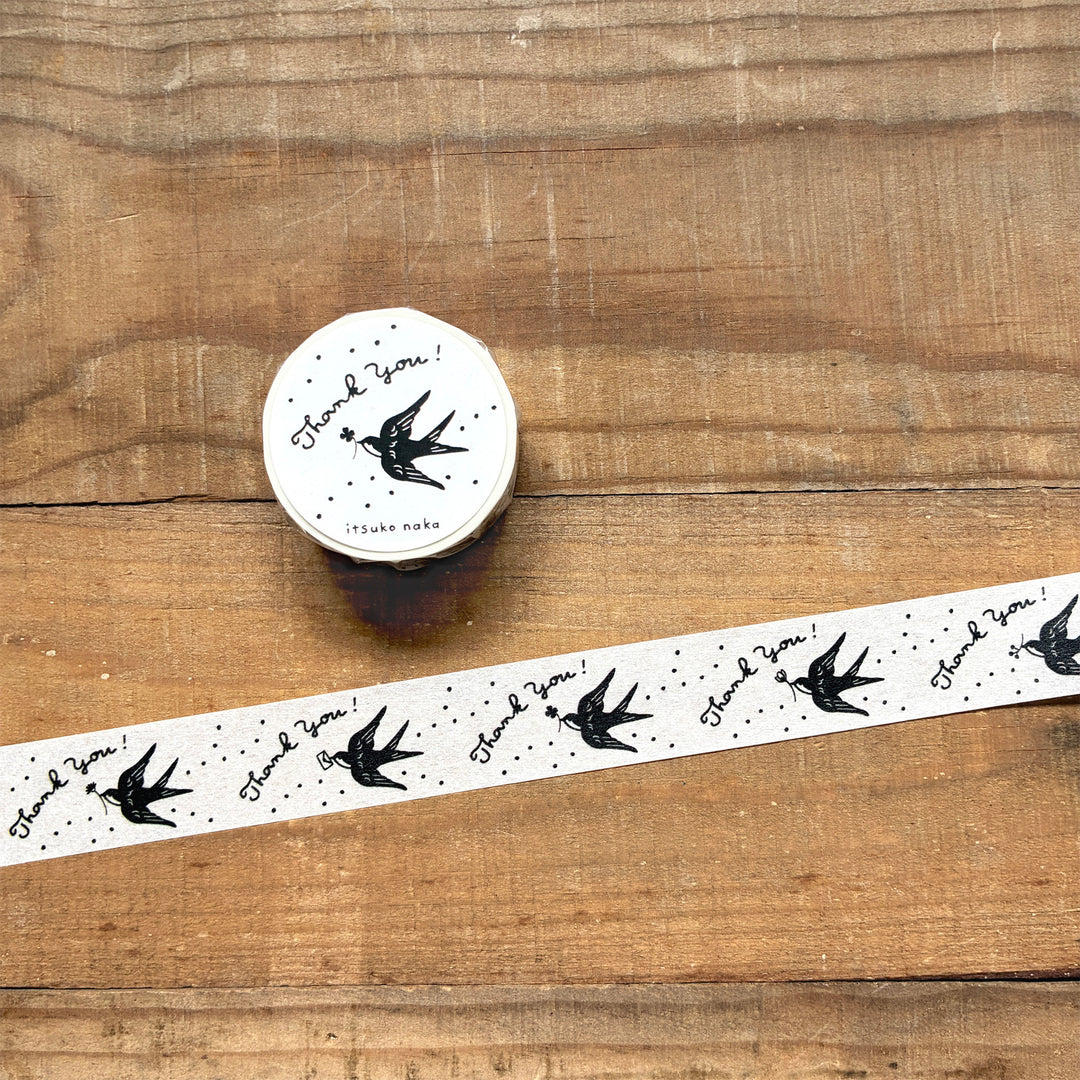 Itsuko Naka / Washi Tape -Thank you Swallow