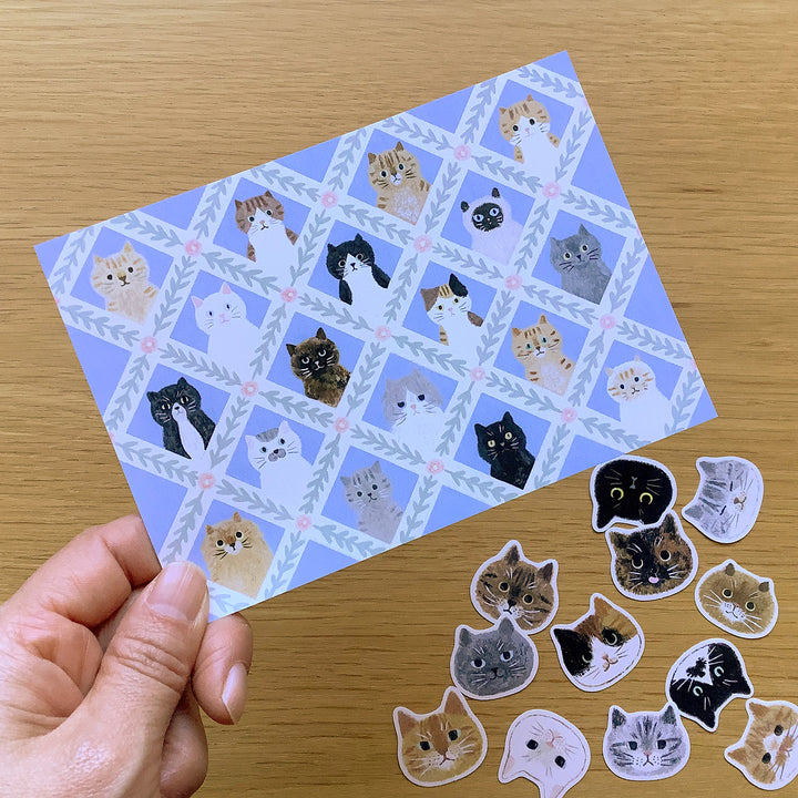4legs / Stickers -Cat faces