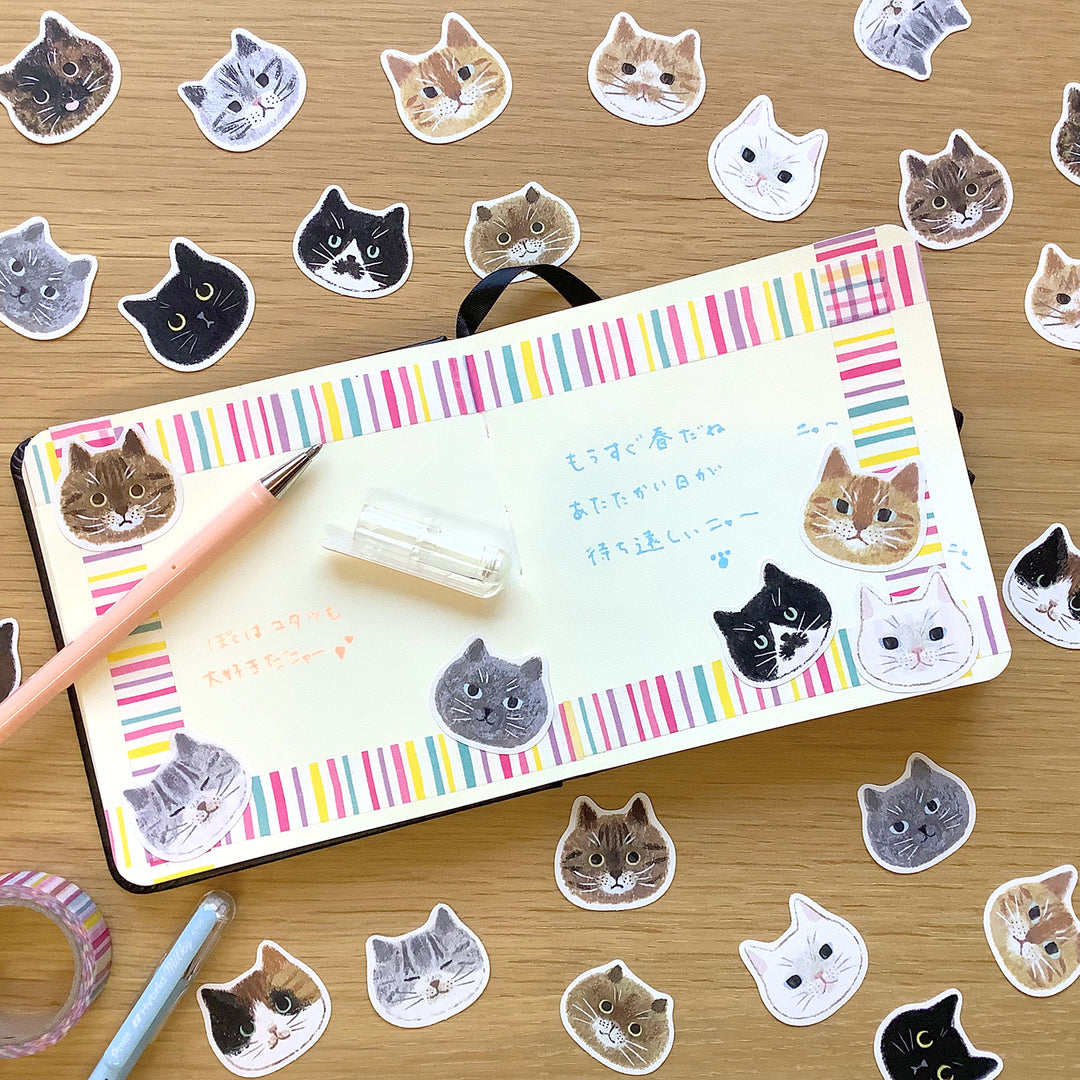 4legs / Stickers -Cat faces