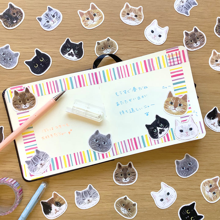 4legs / Stickers -Cat faces