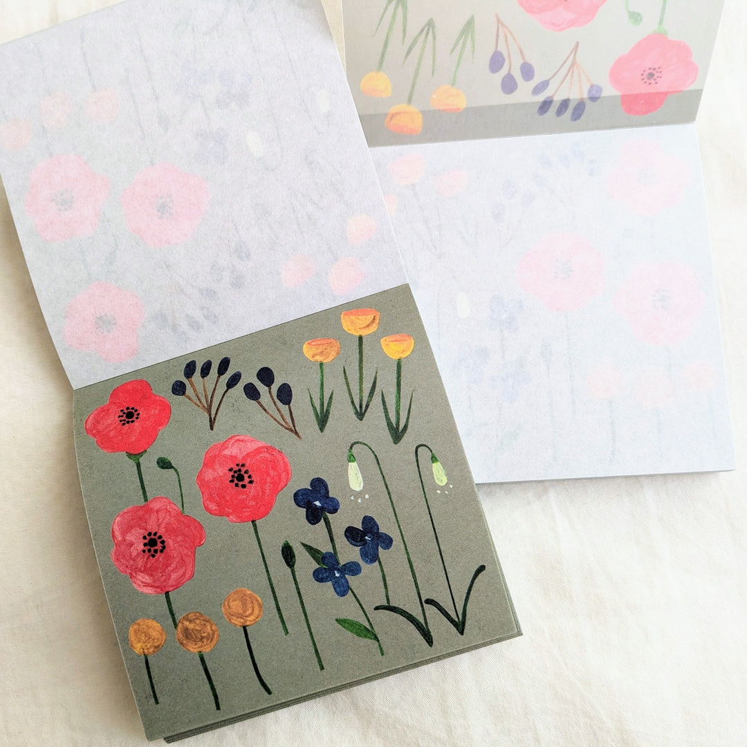 Square Memo Pad -Flower bed MMP-021