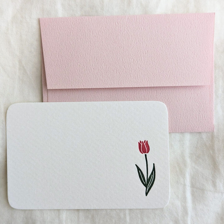 mois et fleurs / Mini Message Cards -tulip MOF-104
