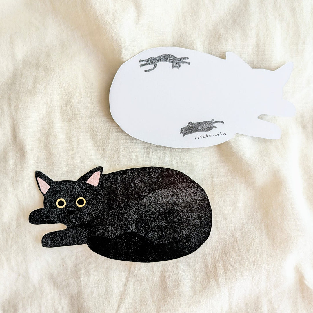 Itsuko Naka / Die-cut card -Black Cat