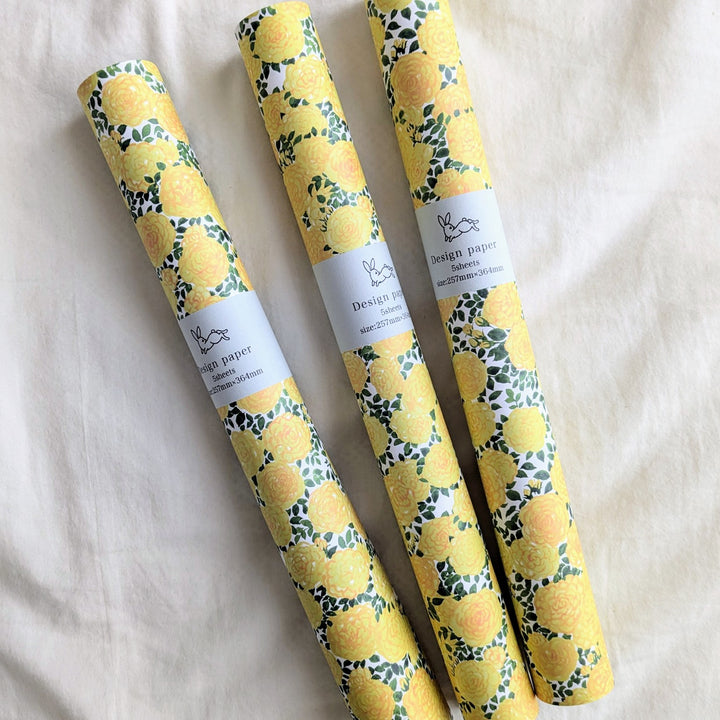 harukazeiro / Wrapping Paper -yellow rose