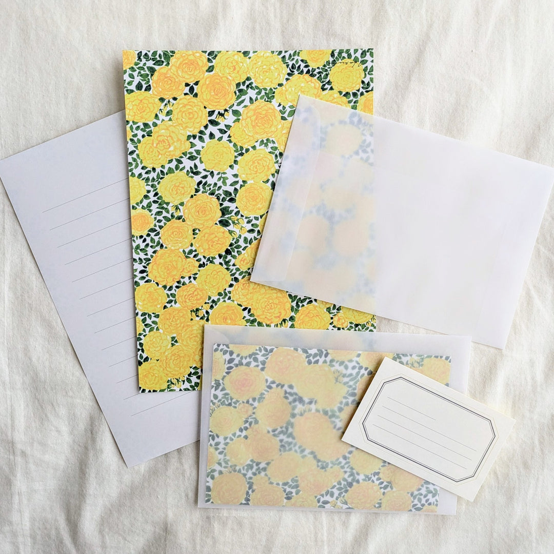 harukazeiro / Letter Writing Set -yellow rose