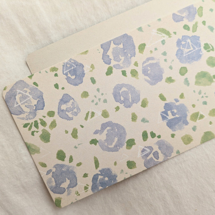 Yuko Omori / Note card -mini bara blue