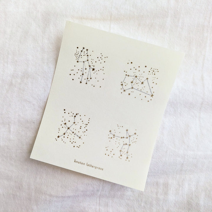 knoten letterpress / Letter Writing Set-Constellations of the Four Seasons