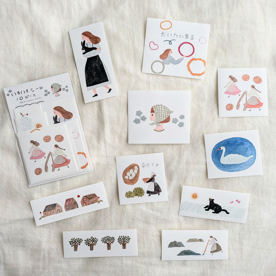 Necktie / Various Stickers 10pieces