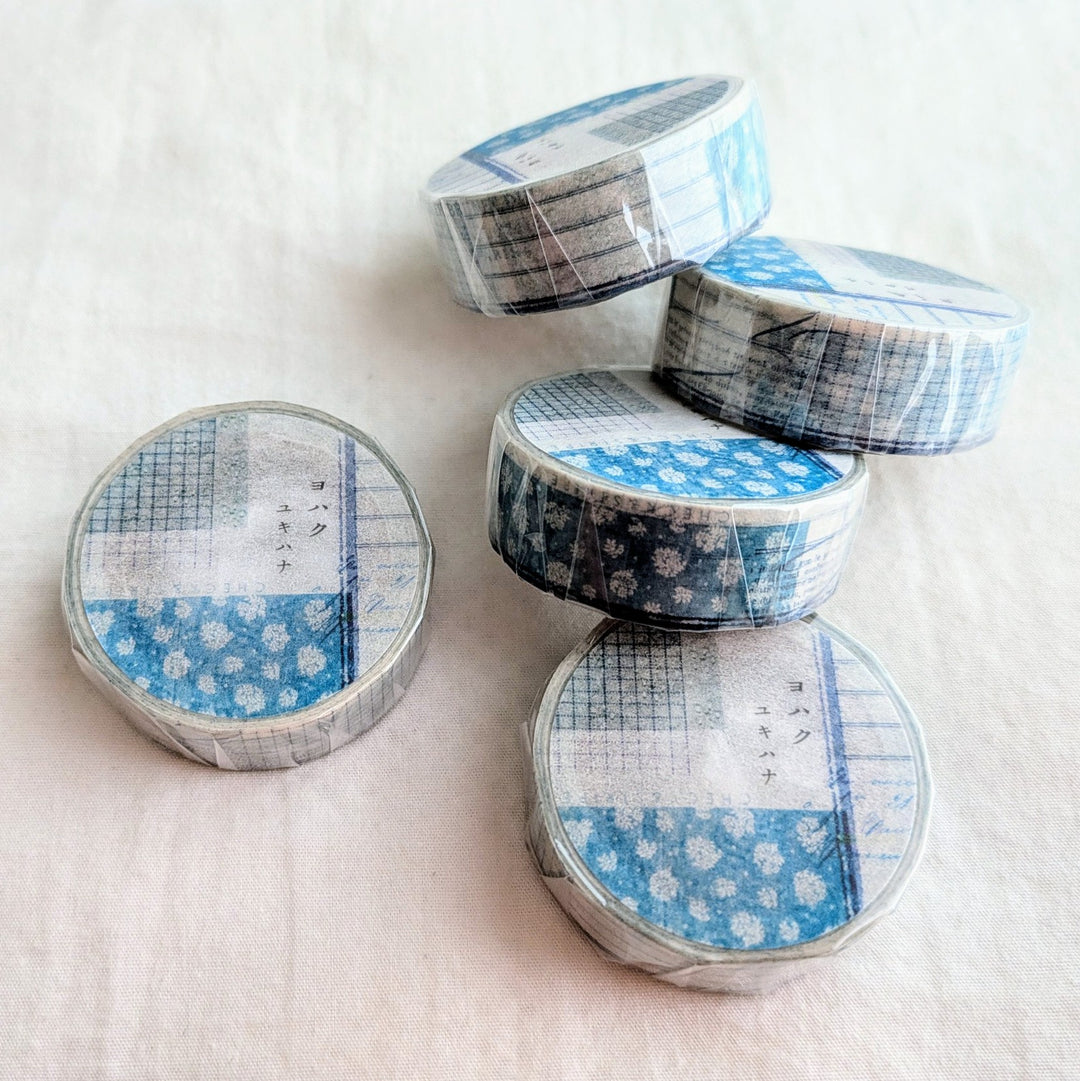 Yohaku / Washi Tape Collaboration with CHECK&STRIPE -Snow flower YC-022