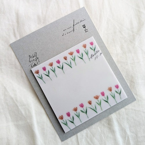 Yohaku Transparent Sticky Note -Tulip M-104