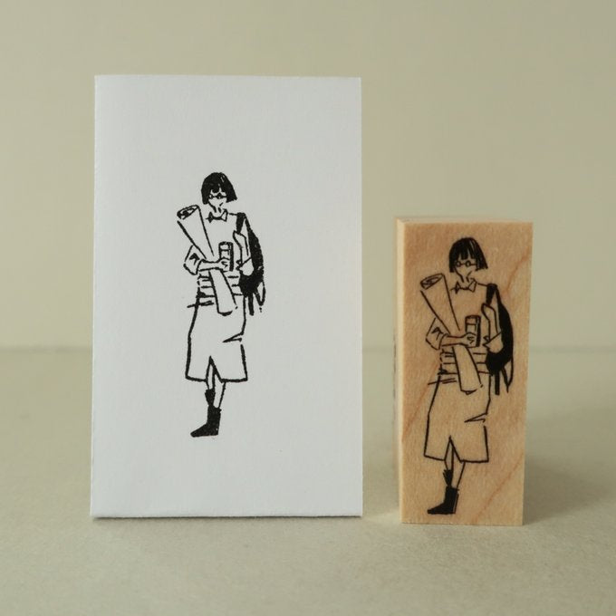 MA7stamp / Rubber Stamp -Fumiko on outside work