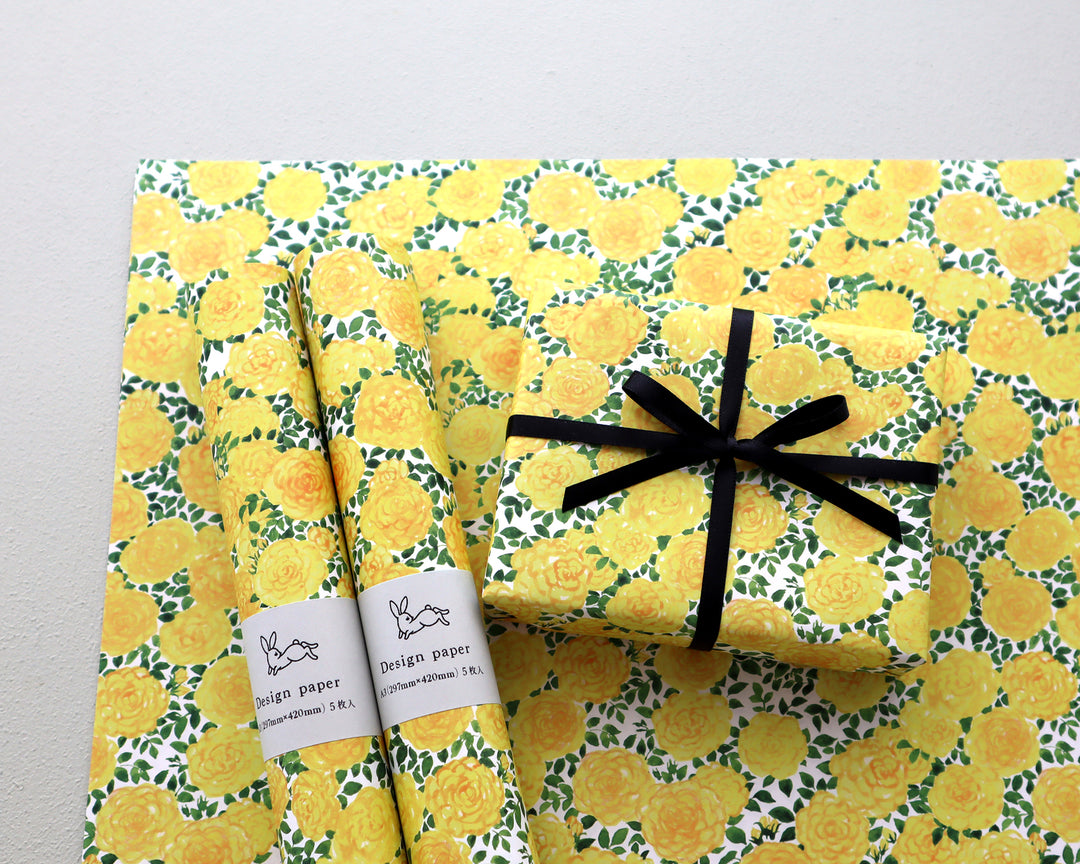 harukazeiro / Wrapping Paper -yellow rose