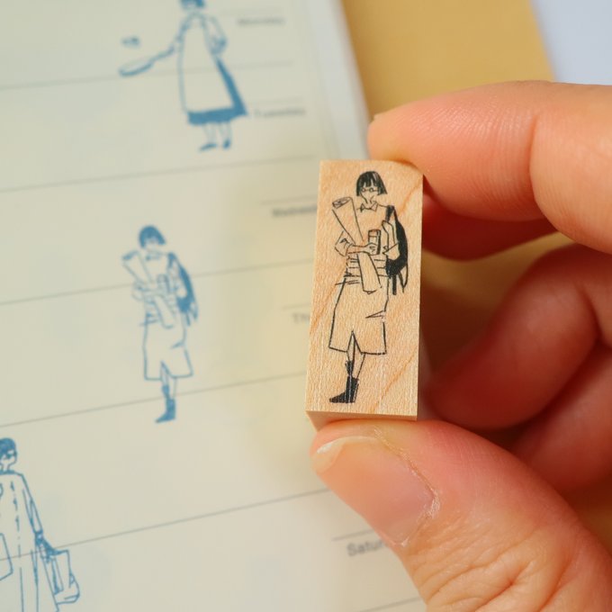 MA7stamp / Rubber Stamp -Fumiko on outside work