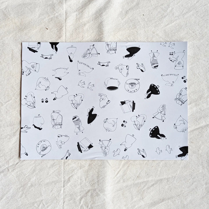 Cotori Cotori / A4 Paper -Monochrome Girl